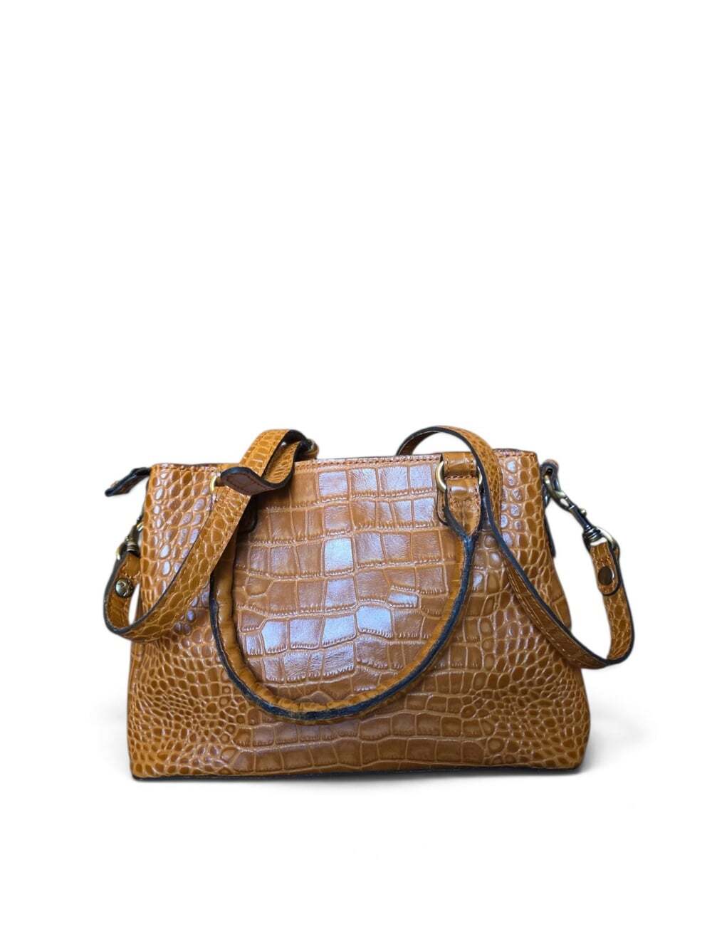 Patricia Nash Norcia Medium Satchel Croc Embossed Leather 10th Anniversary Bag - Picture 7 of 15